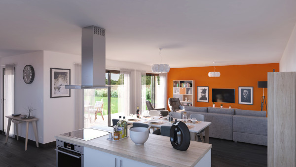 Maison neuve à Cerelles avec 4 chambres sur terrain de 639m2 - image 3