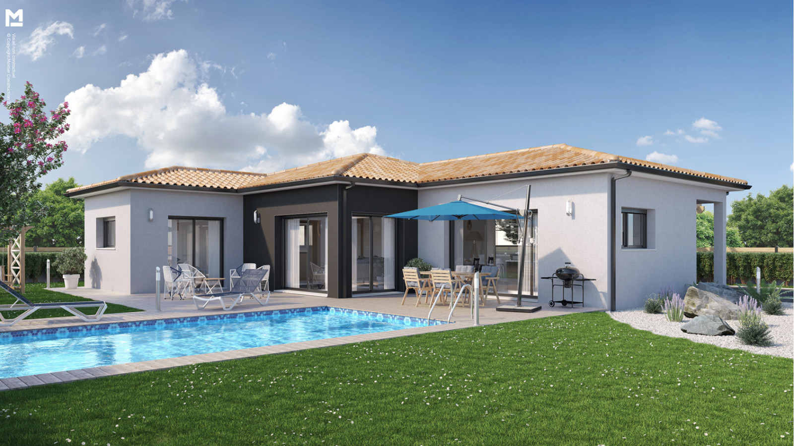 Maison neuve à Cerelles avec 3 chambres sur terrain de 639m2 / image 2