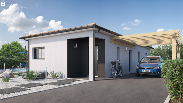 Maison neuve à Cerelles avec 3 chambres sur terrain de 639m2 - image 2