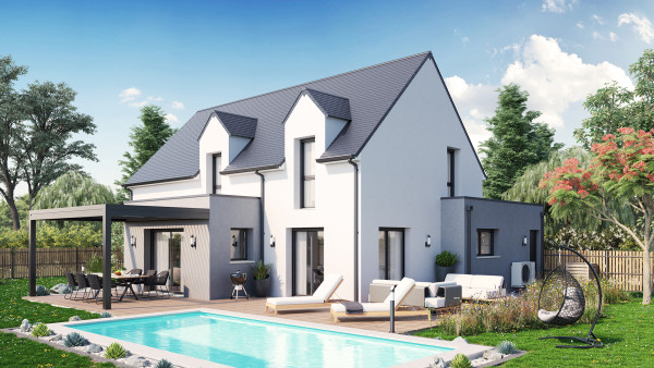 Maison neuve à Cerelles avec 4 chambres sur terrain de 639m2 - image 1